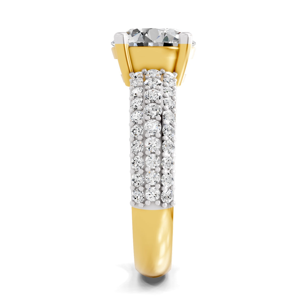 Eligia Accented Round Lab Grown Diamond Ring