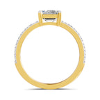 Lorenza Scalloped Emerald Lab Grown Diamond Ring