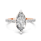 Ombretta Scalloped Marquise Lab Grown Diamond Ring