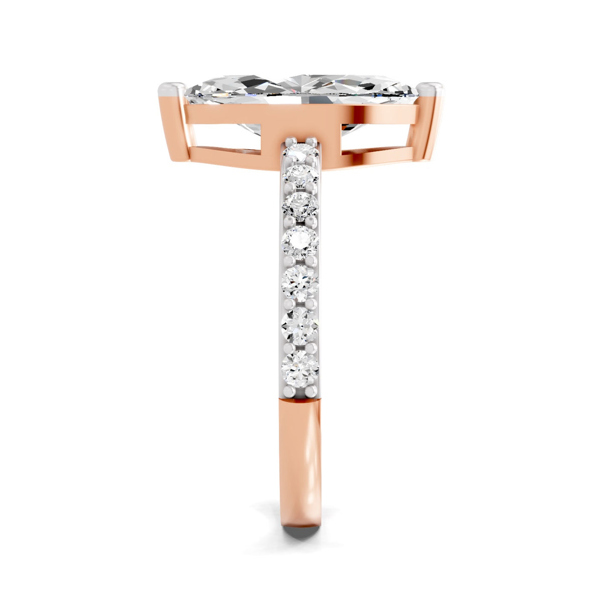 Ombretta Scalloped Marquise Lab Grown Diamond Ring