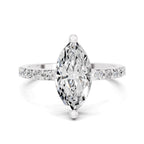 Ombretta Scalloped Marquise Lab Grown Diamond Ring