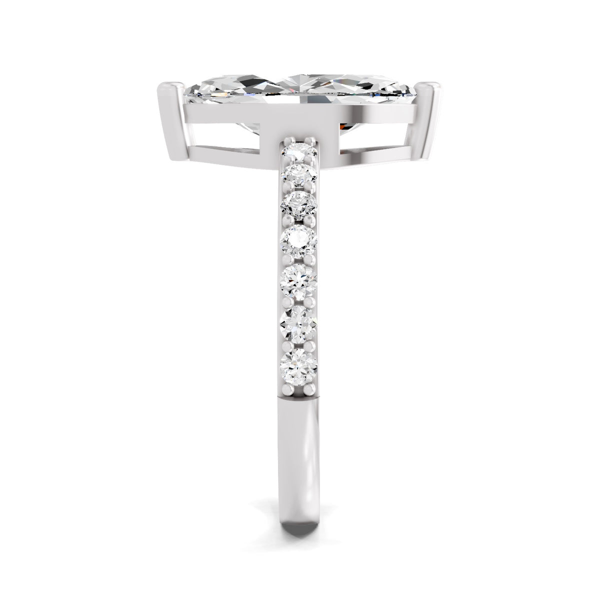 Ombretta Scalloped Marquise Lab Grown Diamond Ring