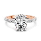 Lauretta Scalloped Oval Lab Grown Diamond Ring