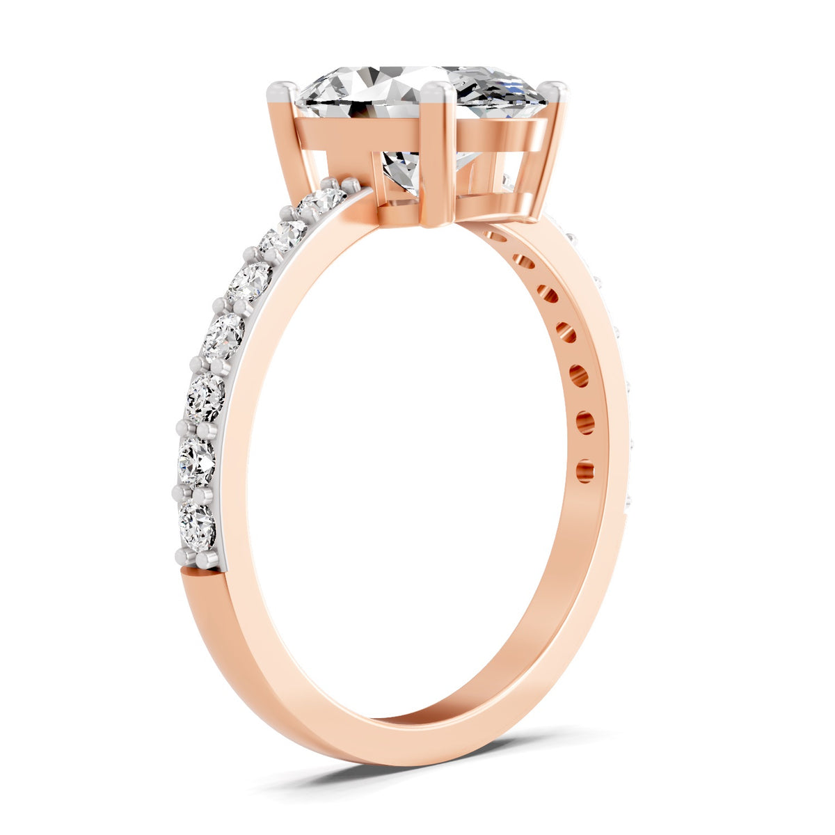 Lauretta Scalloped Oval Lab Grown Diamond Ring