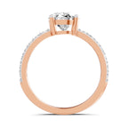 Lauretta Scalloped Oval Lab Grown Diamond Ring