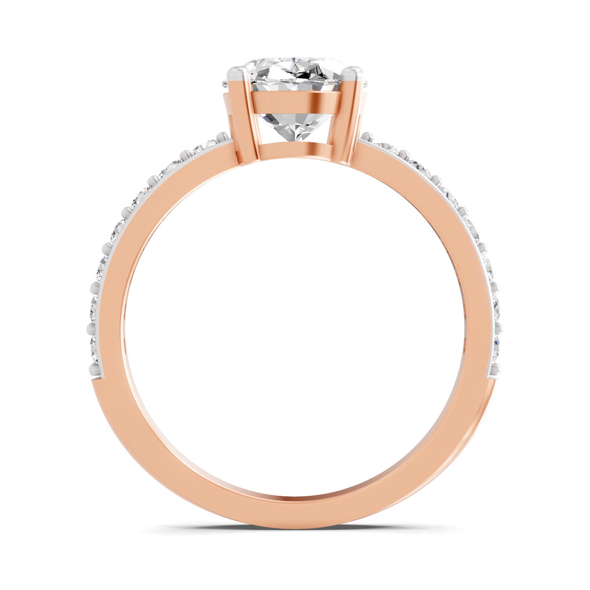 Lauretta Scalloped Oval Lab Grown Diamond Ring