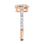 Lauretta Scalloped Oval Lab Grown Diamond Ring