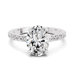 Lauretta Scalloped Oval Lab Grown Diamond Ring