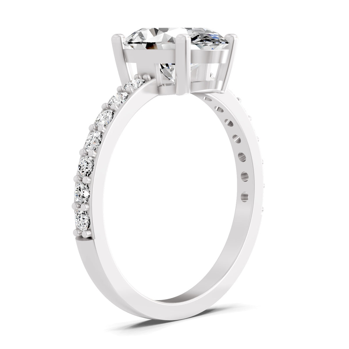 Lauretta Scalloped Oval Lab Grown Diamond Ring