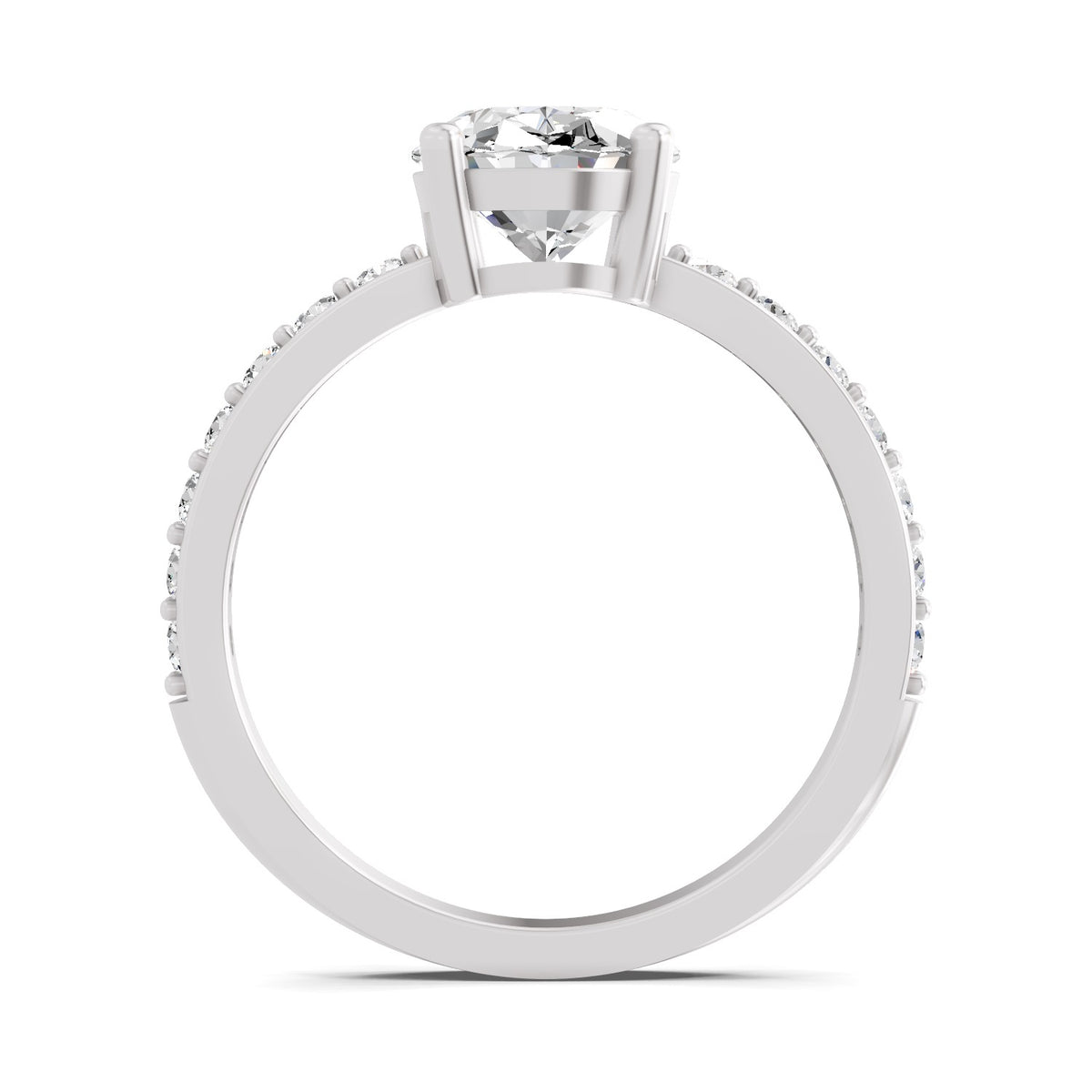 Lauretta Scalloped Oval Lab Grown Diamond Ring