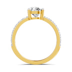 Lauretta Scalloped Oval Lab Grown Diamond Ring