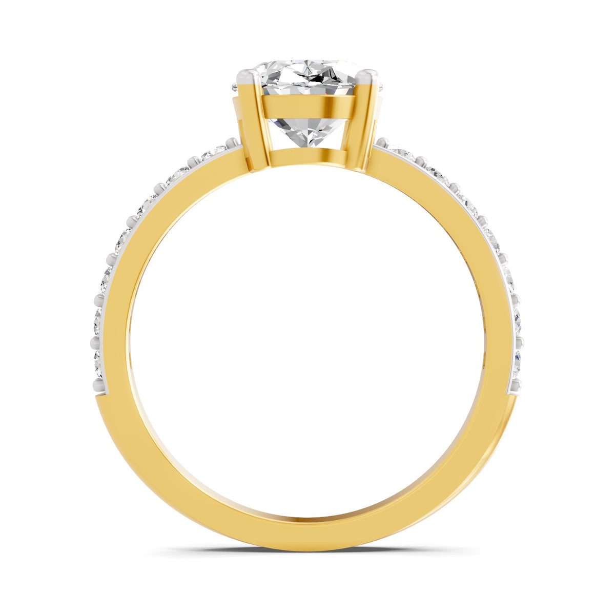 Lauretta Scalloped Oval Lab Grown Diamond Ring