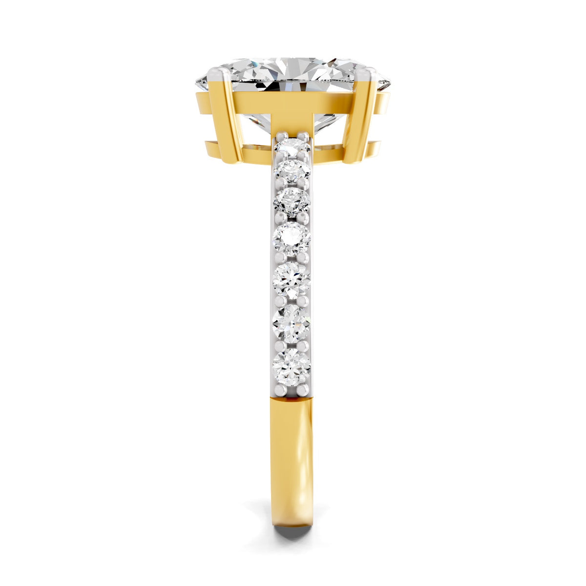 Lauretta Scalloped Oval Lab Grown Diamond Ring