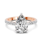 Marinetta Scalloped Pear Lab Grown Diamond Ring