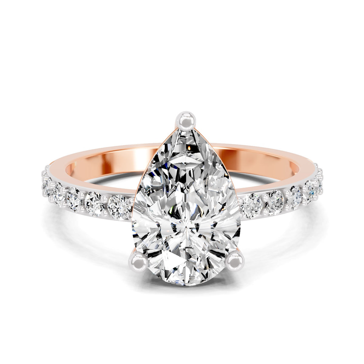 Marinetta Scalloped Pear Lab Grown Diamond Ring