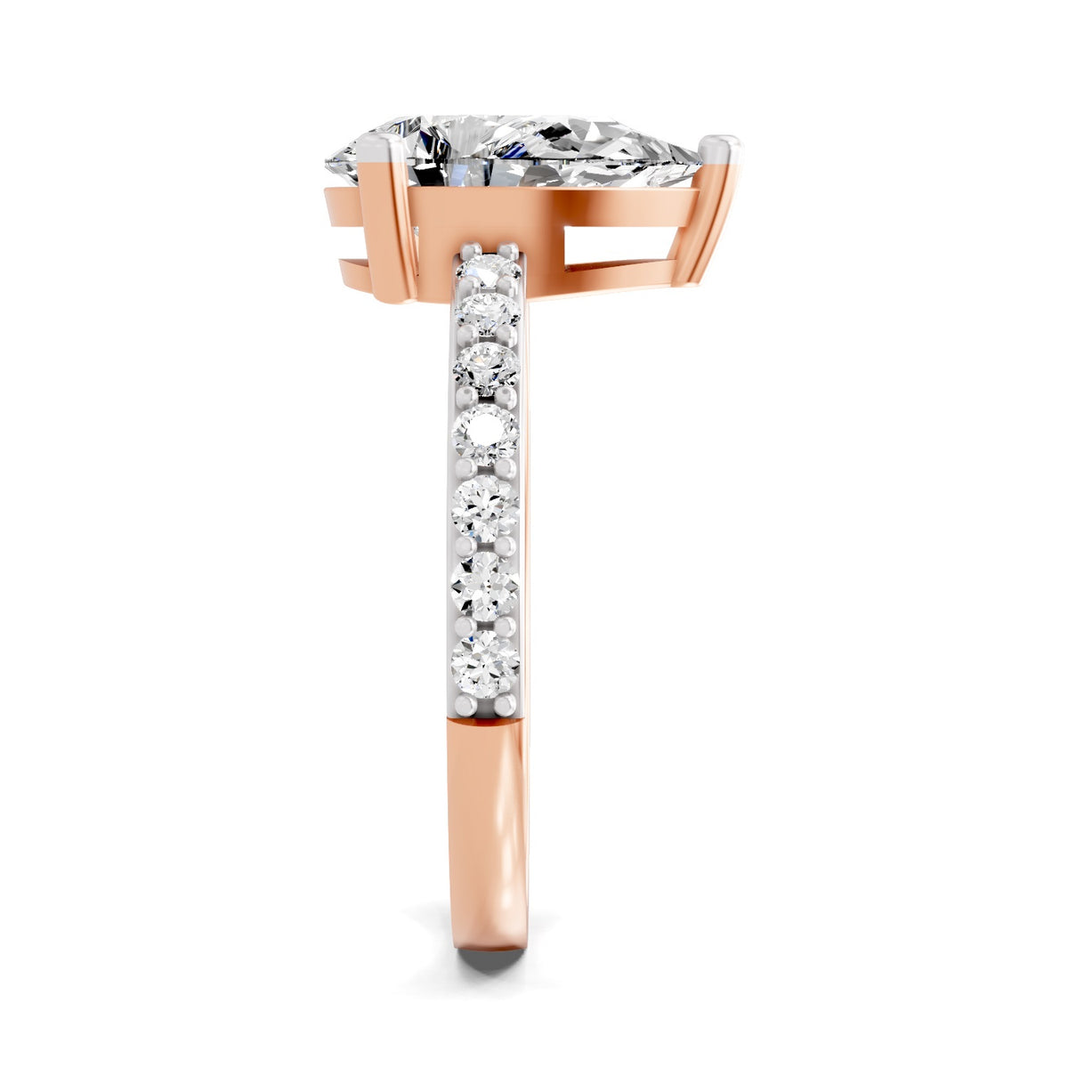 Marinetta Scalloped Pear Lab Grown Diamond Ring
