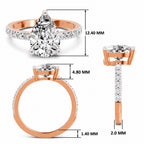 Marinetta Scalloped Pear Lab Grown Diamond Ring