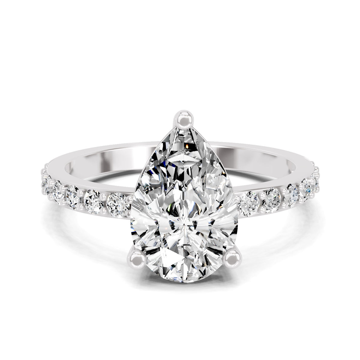 Marinetta Scalloped Pear Lab Grown Diamond Ring