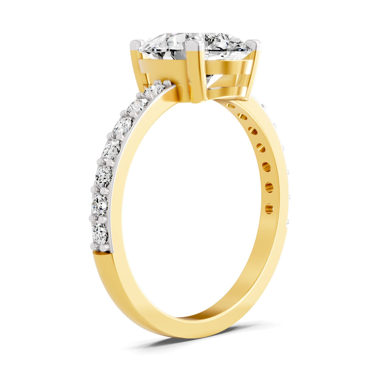 Marinetta Scalloped Pear Lab Grown Diamond Ring
