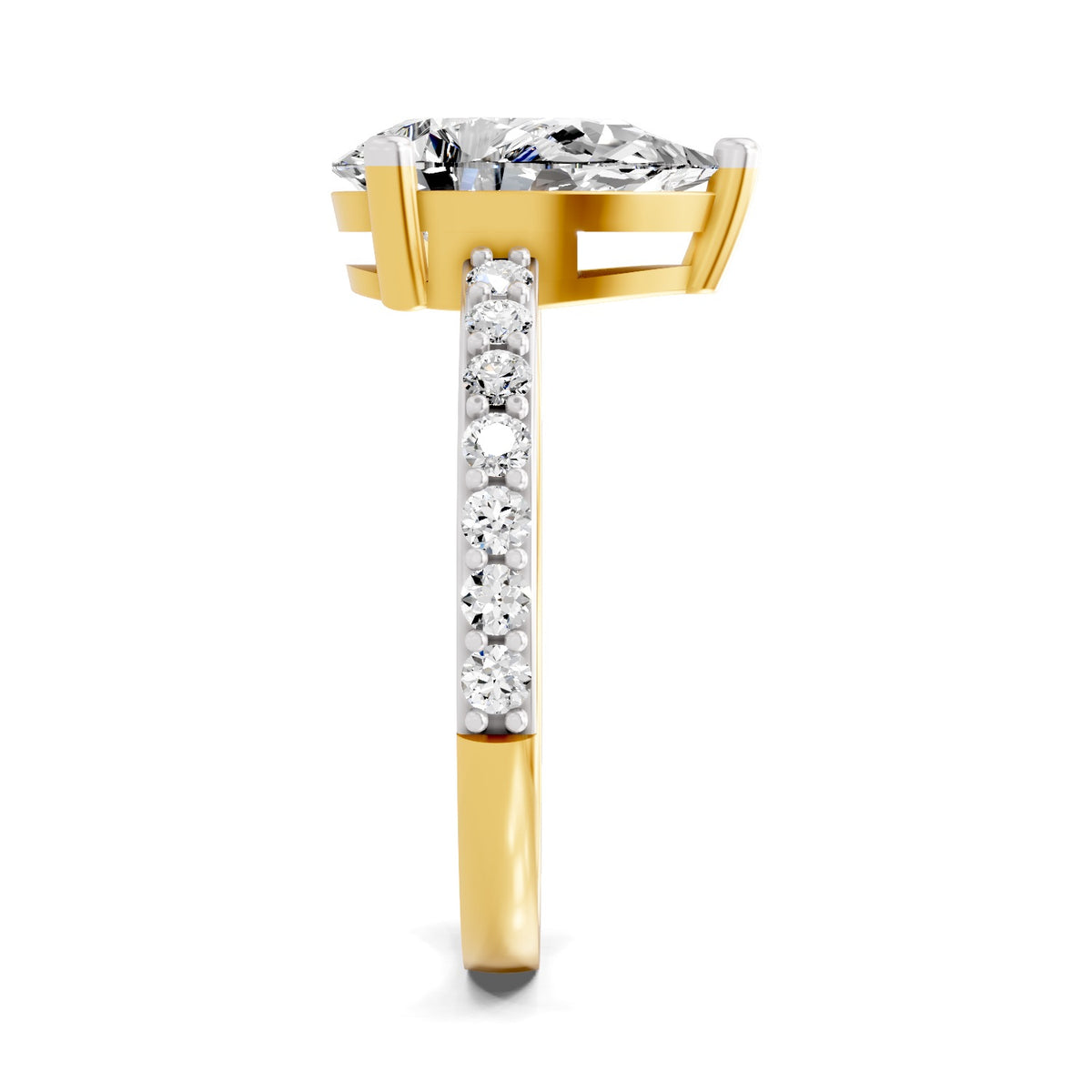 Marinetta Scalloped Pear Lab Grown Diamond Ring