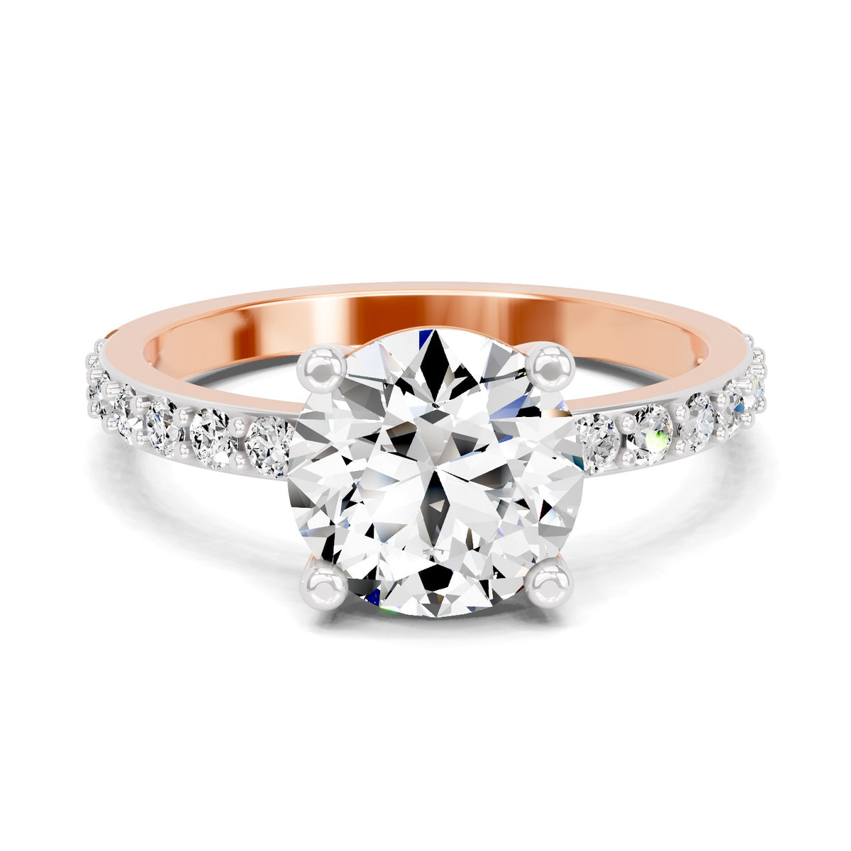 Idalia Scalloped Round Lab Grown Diamond Ring