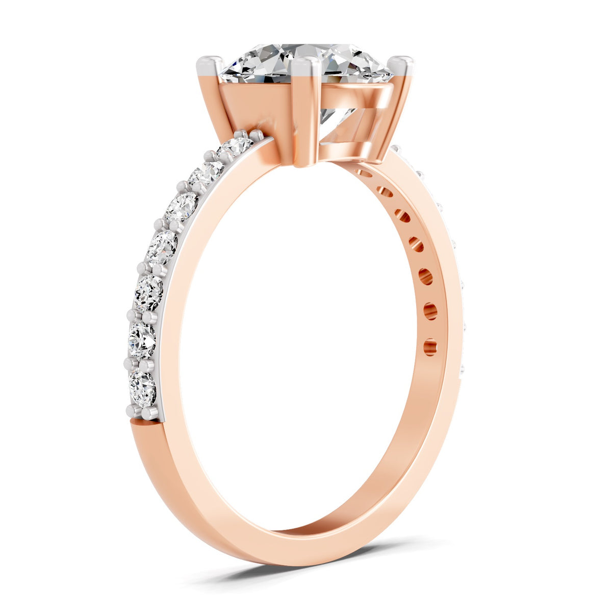Idalia Scalloped Round Lab Grown Diamond Ring