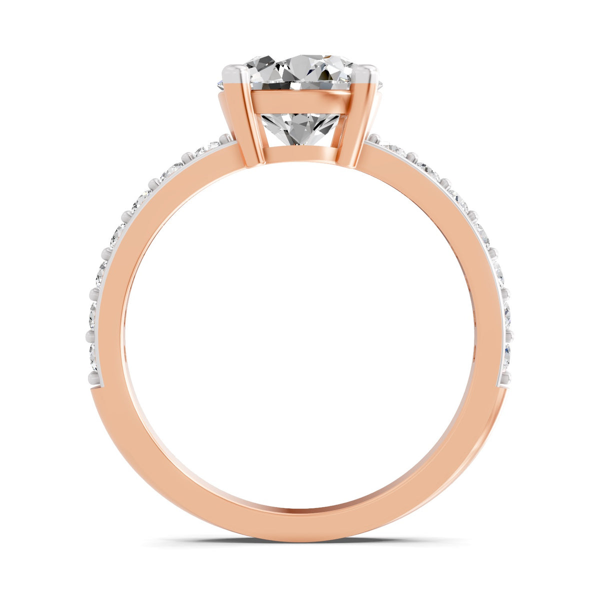 Idalia Scalloped Round Lab Grown Diamond Ring