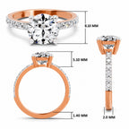 Idalia Scalloped Round Lab Grown Diamond Ring