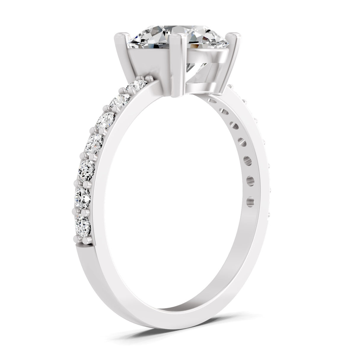 Idalia Scalloped Round Lab Grown Diamond Ring