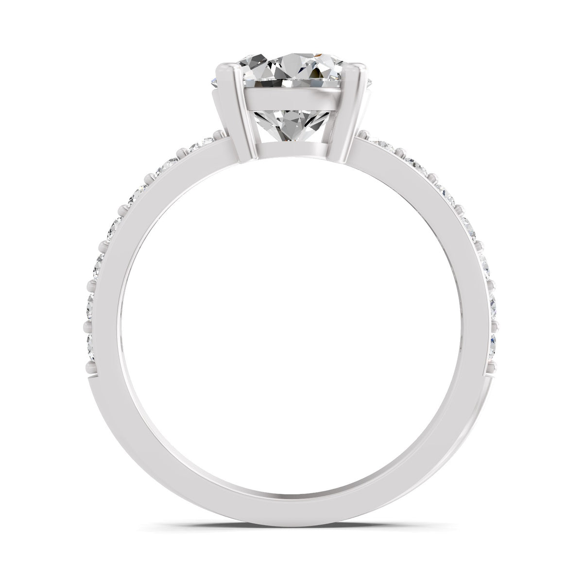 Idalia Scalloped Round Lab Grown Diamond Ring