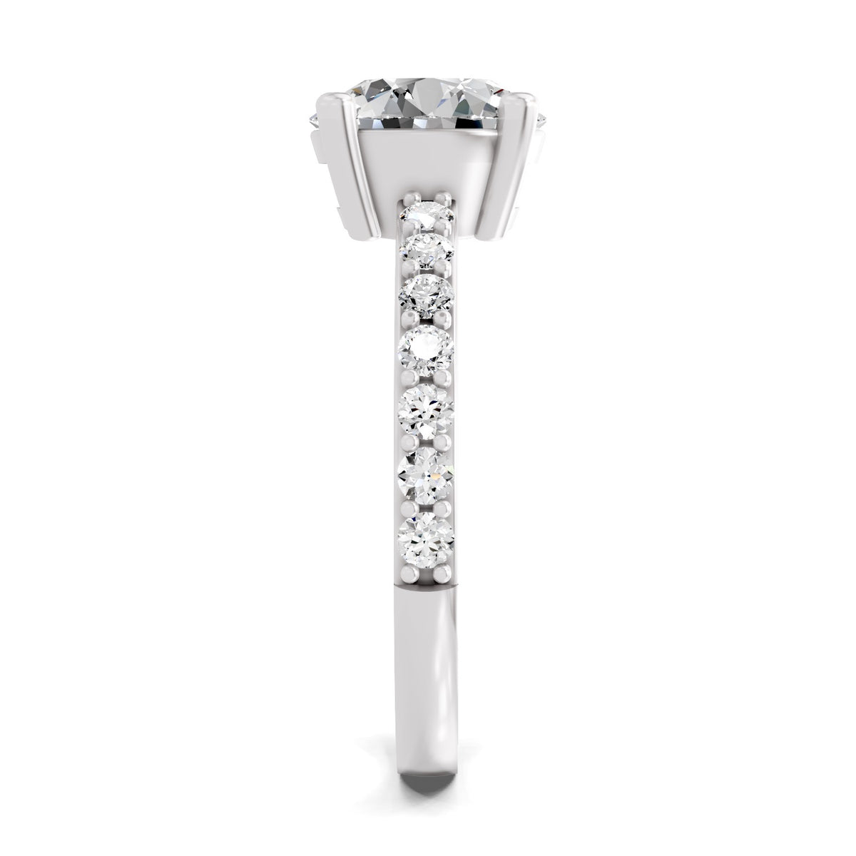 Idalia Scalloped Round Lab Grown Diamond Ring