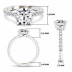 Idalia Scalloped Round Lab Grown Diamond Ring