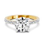 Idalia Scalloped Round Lab Grown Diamond Ring