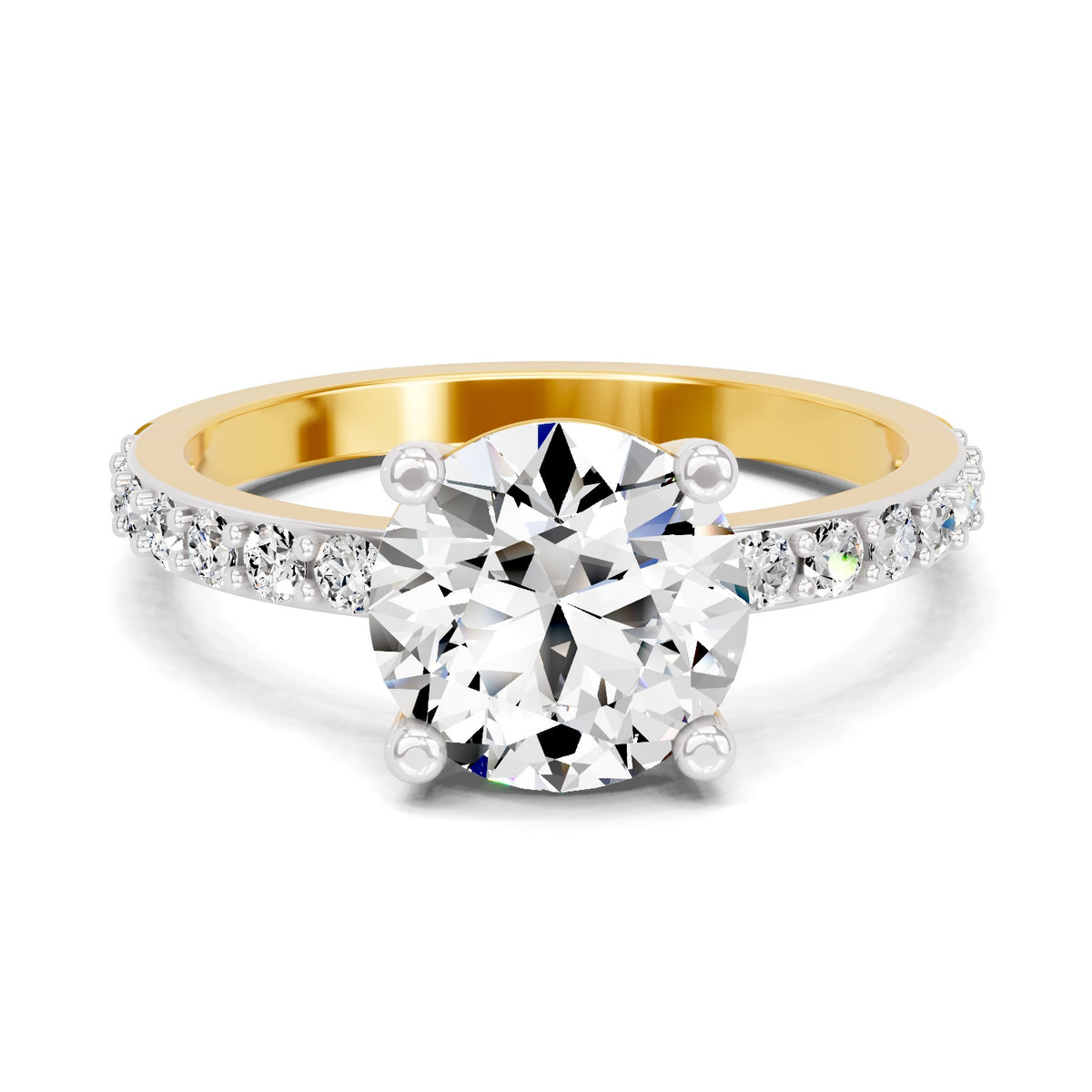 Idalia Scalloped Round Lab Grown Diamond Ring