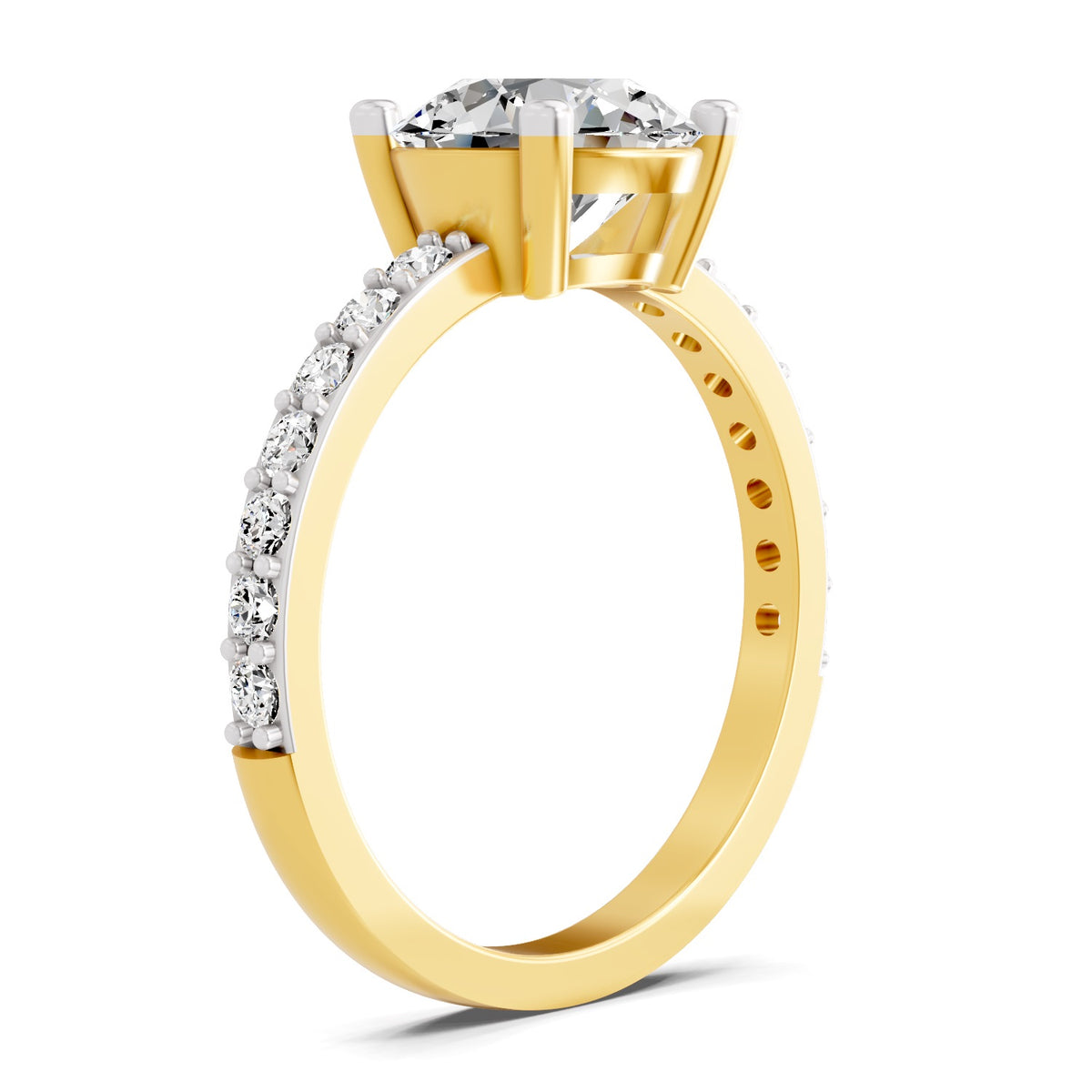 Idalia Scalloped Round Lab Grown Diamond Ring