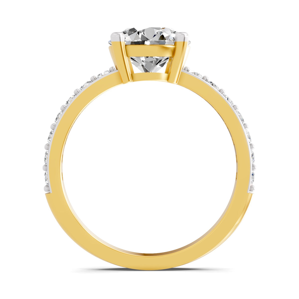 Idalia Scalloped Round Lab Grown Diamond Ring