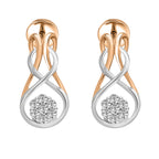 0.14 Ct Triani Cluster Fancy Earrings14Kt - Rose Gold