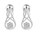 0.14 Ct Triani Cluster Fancy Earrings14Kt - White Gold
