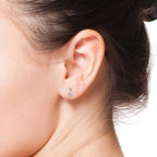 0.14 Ct Triani Cluster Fancy Earrings14Kt - White Gold