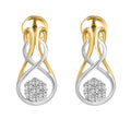 0.14 Ct Triani Cluster Fancy Earrings14Kt