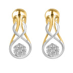0.14 Ct Triani Cluster Fancy Earrings14Kt
