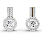 0.88 Carat Solitaire Diamond Stud Earrings 14K