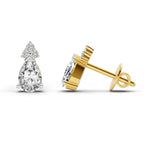 0.75 Carat Pear Stud Earrings 14K