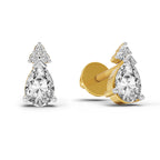 0.75 Carat Pear Stud Earrings 14K