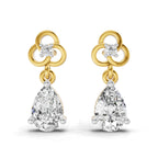 1.22 Carat Pear Shape Dangle Diamond Earrings 14K