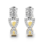 1.25 Ct Infinity Hoop Oval Shape Diamond Earrings 14K