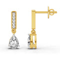1.3 Carat Pear Drop Earrings 14K
