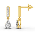 1.3 Carat Pear Drop Earrings 14K