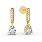 1.3 Carat Pear Drop Earrings 14K