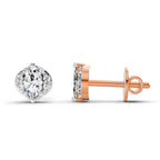 0.36 Carat Marquise Shape Diamond Stud Earrings 14K - Rose Gold